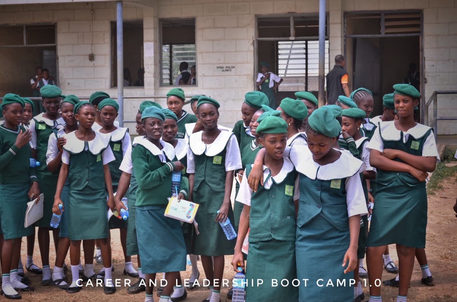 Secondary school students gathered at a RISE Initiative career and leadership bootcamp.