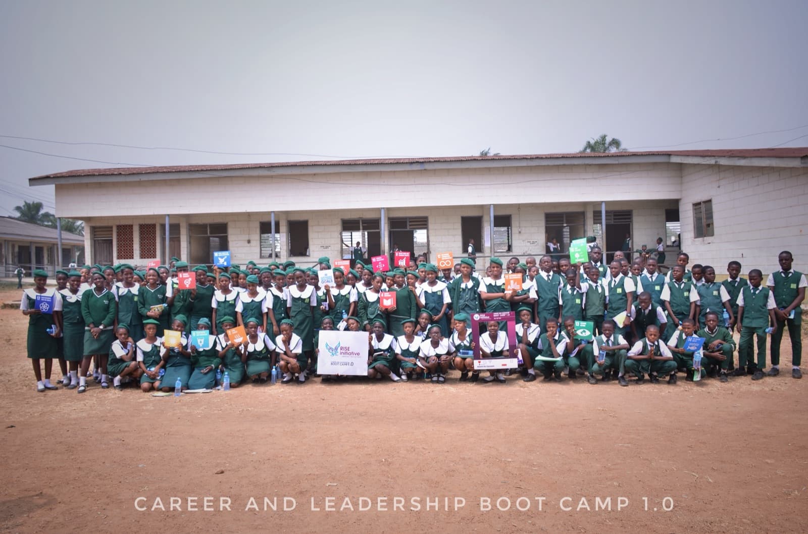 Students gathered at the 2019 Career and Leadership Boot Camp at SPED International Secondary School, Oyo.